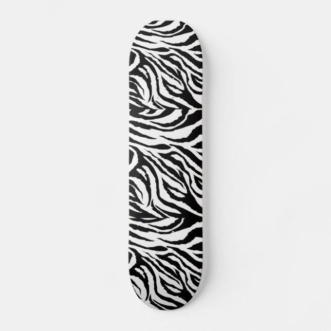 zoom_zebra_print zoom_zebra_print, zoom_zebra_… skateboard bräda 20,5 cm (Framsida)