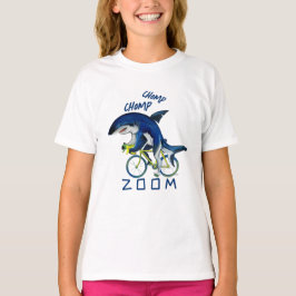 Zooma hajhastighet på en cykel t shirt