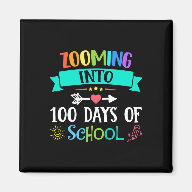 Zooma in i 100 dagar med lektor Kids Gift Magnet (Framsidan)