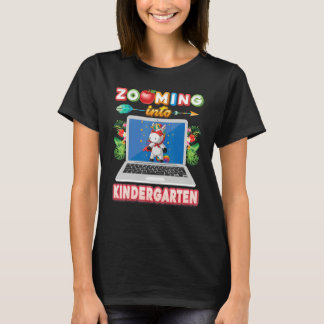 Zoomar in i Kindergarten Grade Virtuell Enhörning T Shirt