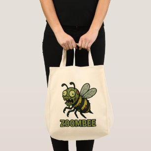 Zoombee - Lustigt Zombie Bee Tecknad Design Tygkasse