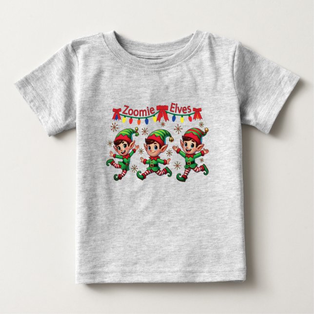 Zoomie Elves jul T Shirt (Framsida)