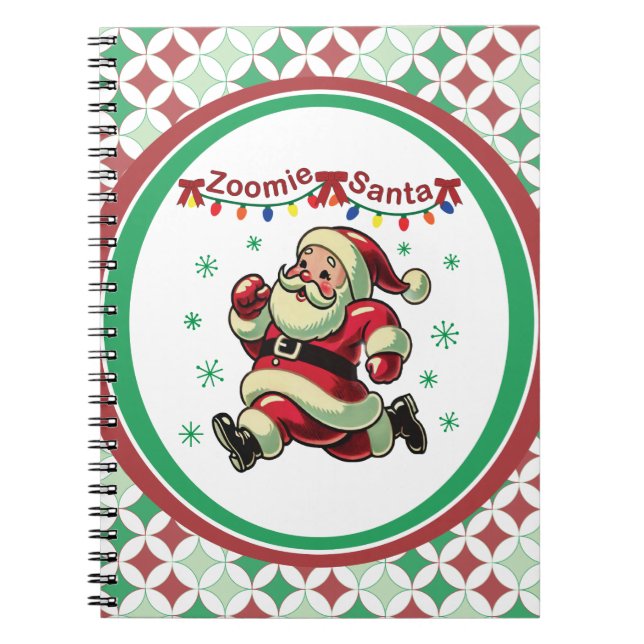 Zoomie Santa Christmas Anteckningsbok (Framsidan)