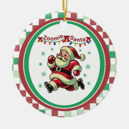 Zoomie Santa Christmas Julgransprydnad Keramik