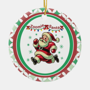 Zoomie Santa jul Julgransprydnad Keramik