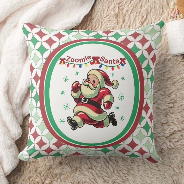 Zoomie Santa jul Kudde (Filt)