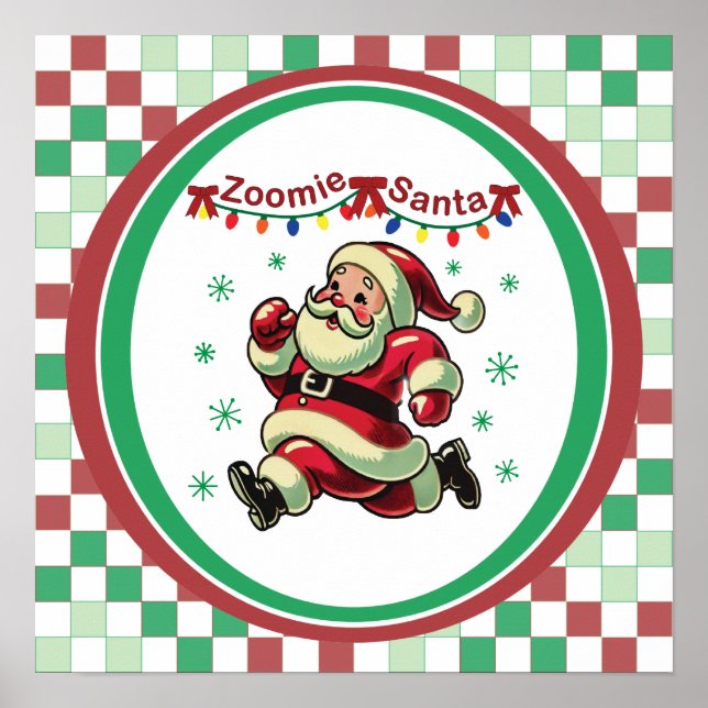 Zoomie Santa jul Poster (Framsidan)