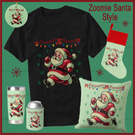 Zoomie Santa jul T Shirt