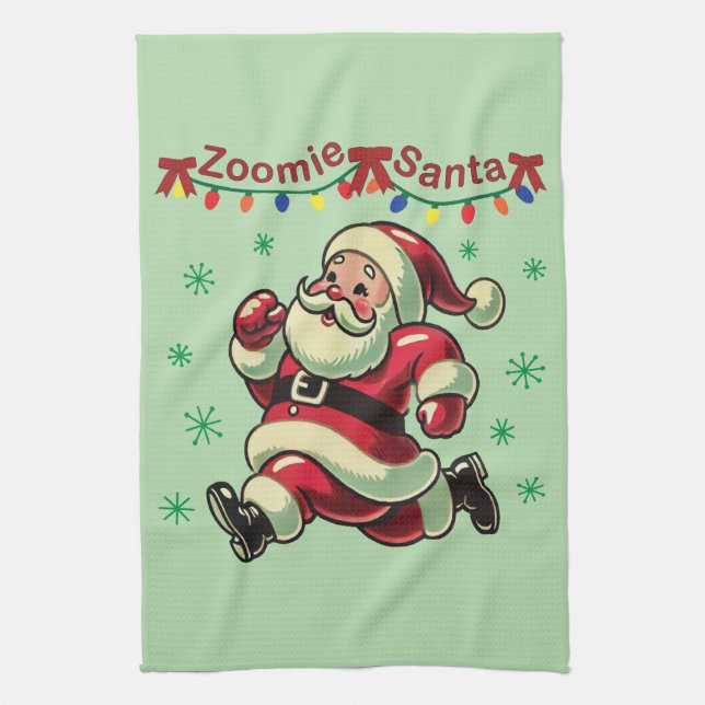 Zoomie Santa Kökshandduk (Vertikal)