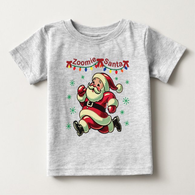 Zoomie Santa T Shirt (Framsida)