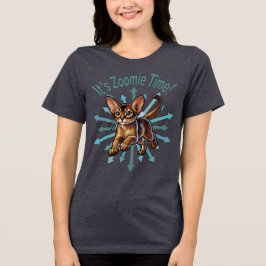 Zoomie Time Abyssinian Cat T Shirt