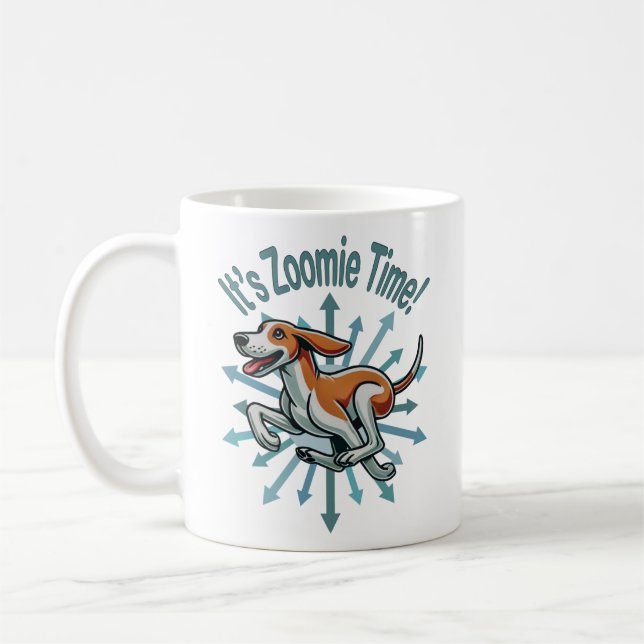 Zoomie Time American Fox Hound Kaffemugg (Vänster)