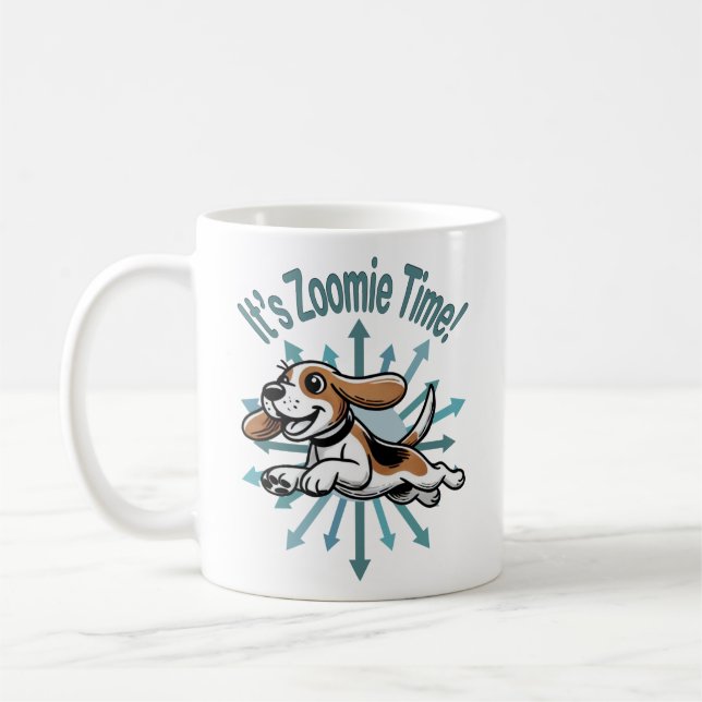Zoomie Time Beagle Kaffemugg (Vänster)