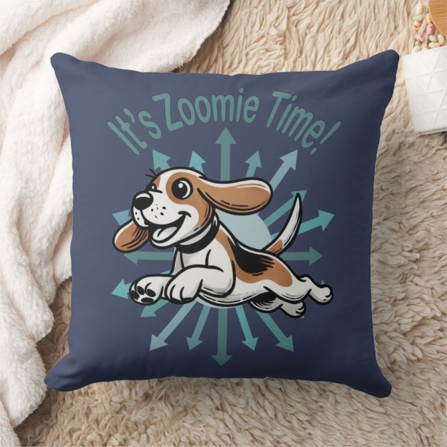Zoomie Time Beagle Kudde (Filt)