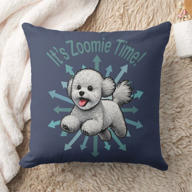 Zoomie Time Bichon Frise Kudde (Filt)