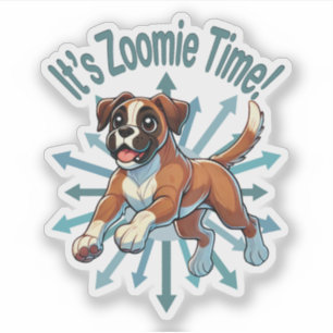 Zoomie Time Boxer Klistermärken