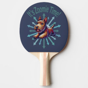 Zoomie Time Brown Scotty Pingisracket