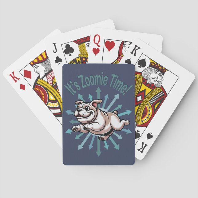 Zoomie Time Bulldog Casinokort (Baksidan)