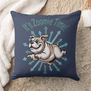 Zoomie Time Bulldog Kudde