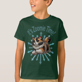 Zoomie Time Calico Cat T Shirt