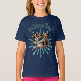 Zoomie Time Calico Cat T Shirt
