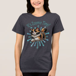 Zoomie Time Calico Cat T Shirt