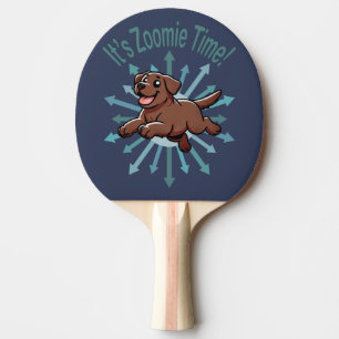 Zoomie Time Chocolate Lab Pingisracket
