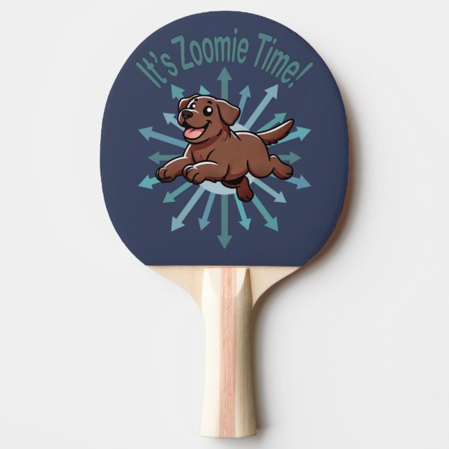 Zoomie Time Chocolate Lab Pingisracket (Framsidan)