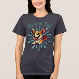 Zoomie Time Corgi T Shirt