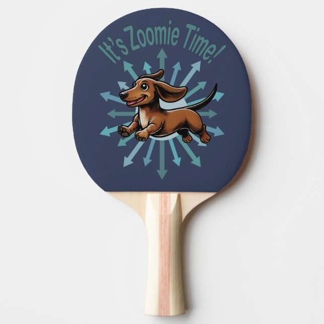 Zoomie Time Dachshund Pingisracket (Framsidan)