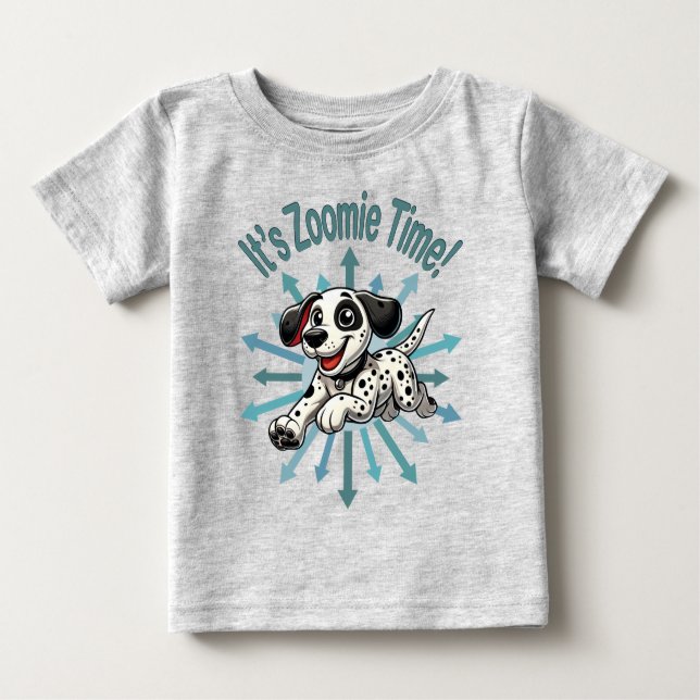 Zoomie Time Dalmatian T Shirt (Framsida)