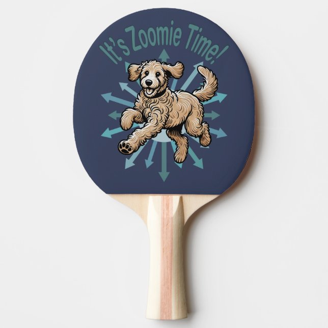 Zoomie Time Golden Doodle Pingisracket (Framsidan)