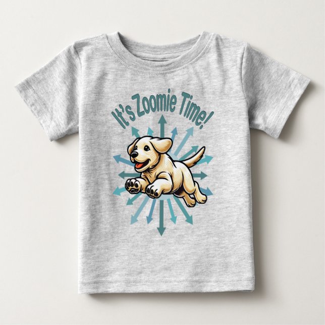 Zoomie Time Golden Lab T Shirt (Framsida)