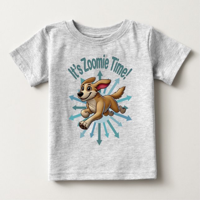 Zoomie Time Medium Tan Mutt T Shirt (Framsida)