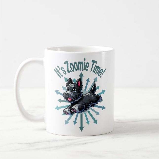 Zoomie Time Scottish Terrier Kaffemugg (Vänster)