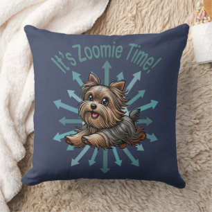 Zoomie Time Yorkshire Terrier Kudde