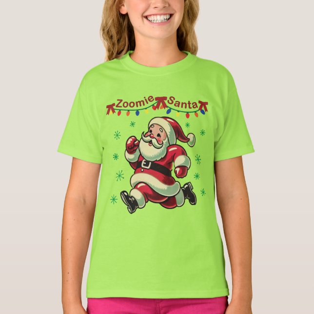 Zoomie Tomte Jul T Shirt (Framsida)
