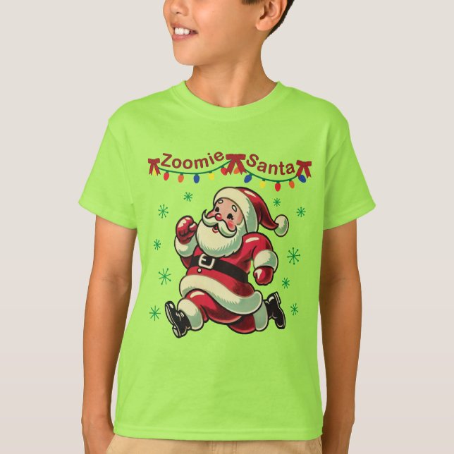 Zoomie Tomte Jul T Shirt (Framsida)