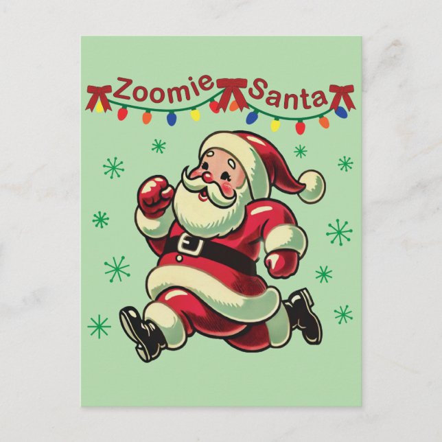 Zoomie Tomte Jul Vykort (Framsida)