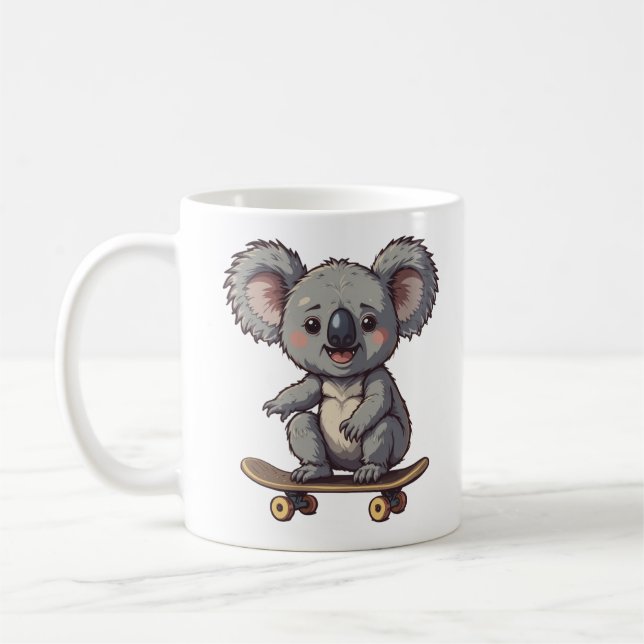 Zooming Koala på Hjul Kaffemugg (Vänster)