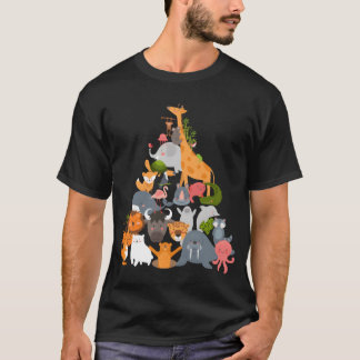 Zoorip Animal Pyramid friend T Shirt