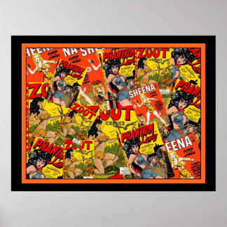 Zoot Phantom-kombinationen vintage affisch Tecknad