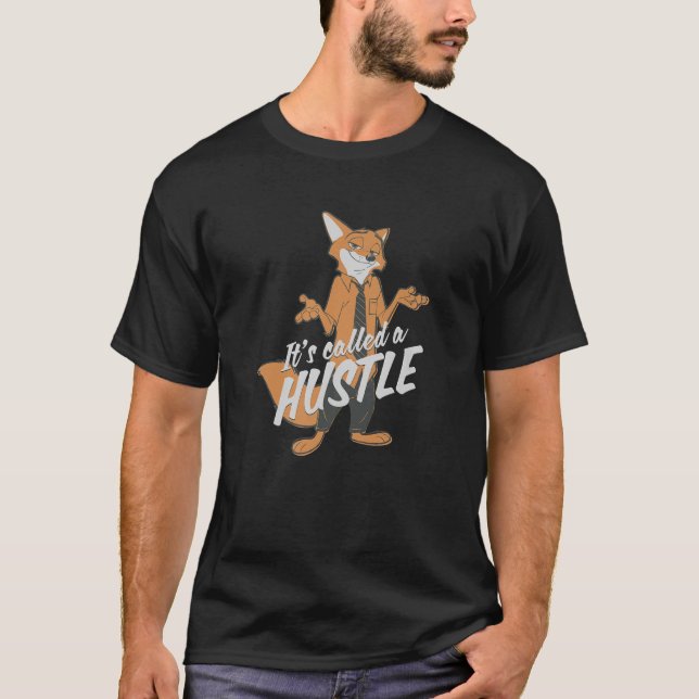 Zootopia Nick Wilde Det heter Hustle Premium  T Shirt (Framsida)