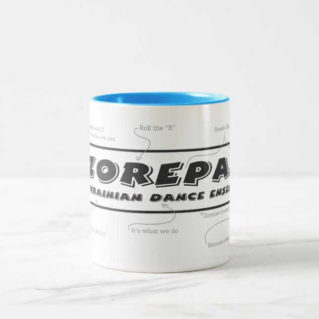 Zorepad förklarade muggen Två-Tonad mugg (Center)