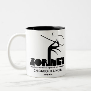 Zorines Restaurant Disco NightClub, Chicago, IL Två-Tonad Mugg