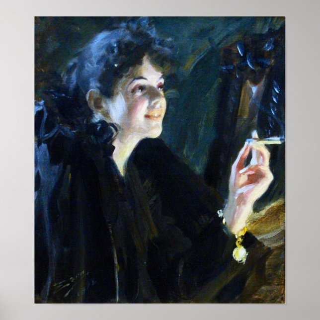 Zorn - Flickan, Cigarr 1892 Poster (Framsidan)