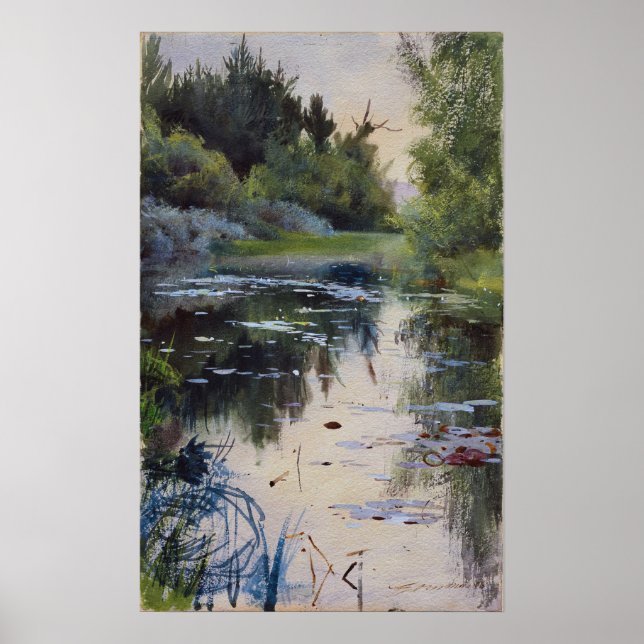 Zorn - Landskapsstudie från Mora 1886 Poster (Framsidan)