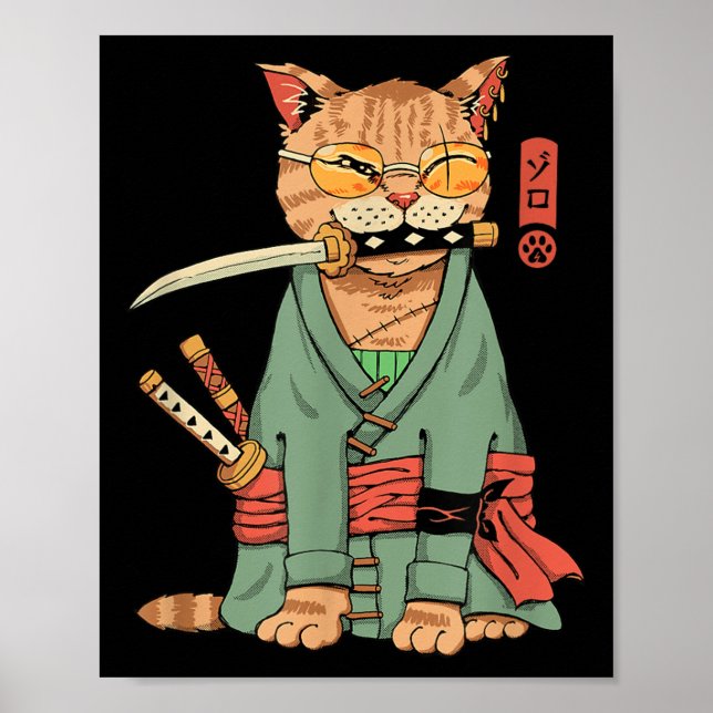 Zoro Cat Warrior Poster (Framsidan)