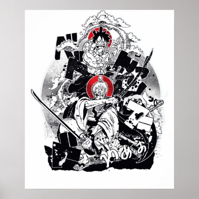 Zoro och Luffy Poster (Framsidan)