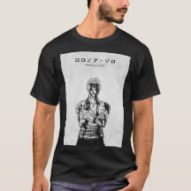 Zoro One Piece Monokrom Minimalistisk